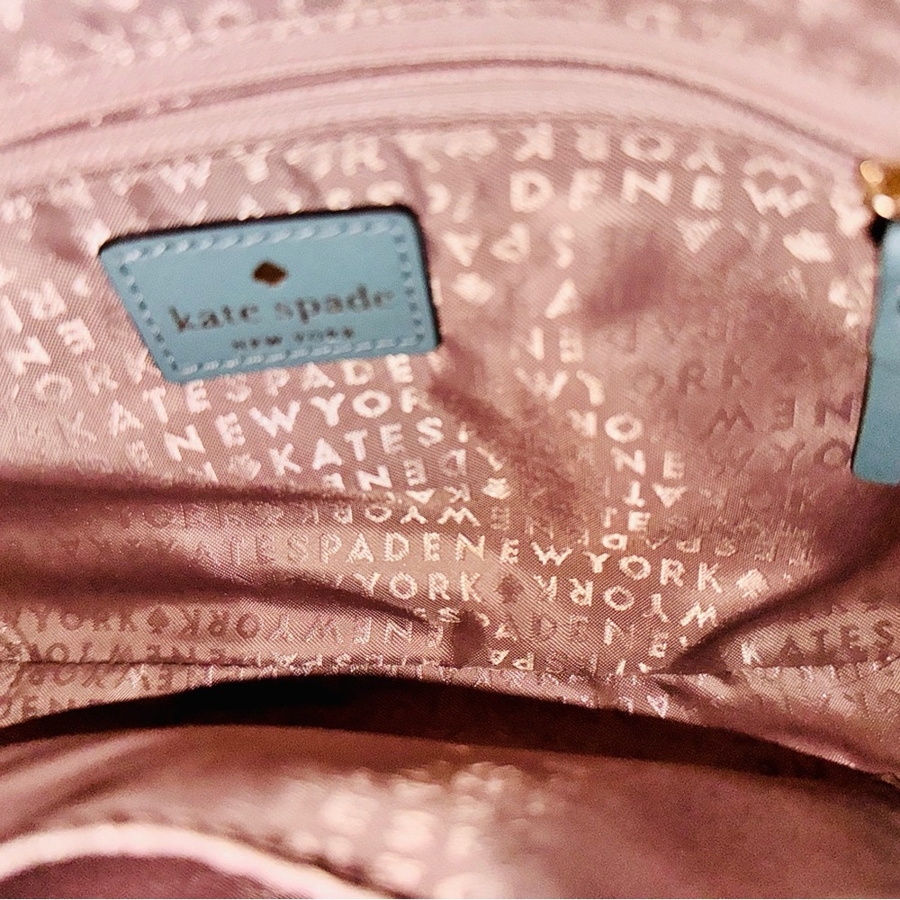Kate Spade Blue soft Leather Crossbody Bag MSRP: $248 Like New - Picture 8 of 15